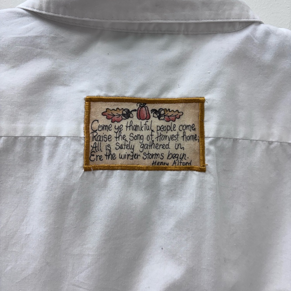 Vintage The Quacker Factory Autumn Harvest Graphic Button-Up Long Sleeve - Picture 7 of 9